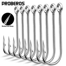 100pcs Fish Hook Long Shank Light Wire Fishing Hook Live Bait Hook Freshwate