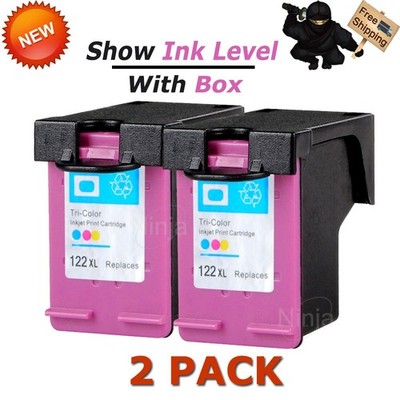 2PK 122XL Color Ink Cartridge for HP HP Deskjet 1000 2510 3000 OfficeJet 4845