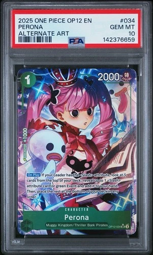 PSA 10 Perona Alternate Art OP12-034 Legacy of the Master Foil One Piece TCG
