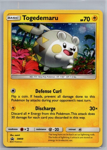 Togedemaru - SM09 Holo Promo Sun & Moon Promo Pokemon Near Mint