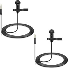 2 Pack Omnidirectional Lavalier Microphone for DJI Mic 2  Rode Wireless Pro