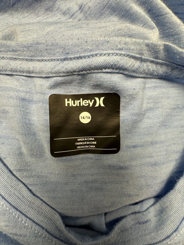 Camiseta Hurley Niño Juvenil Manga Larga Aqua Talla 14/16  Foto 3 de 4