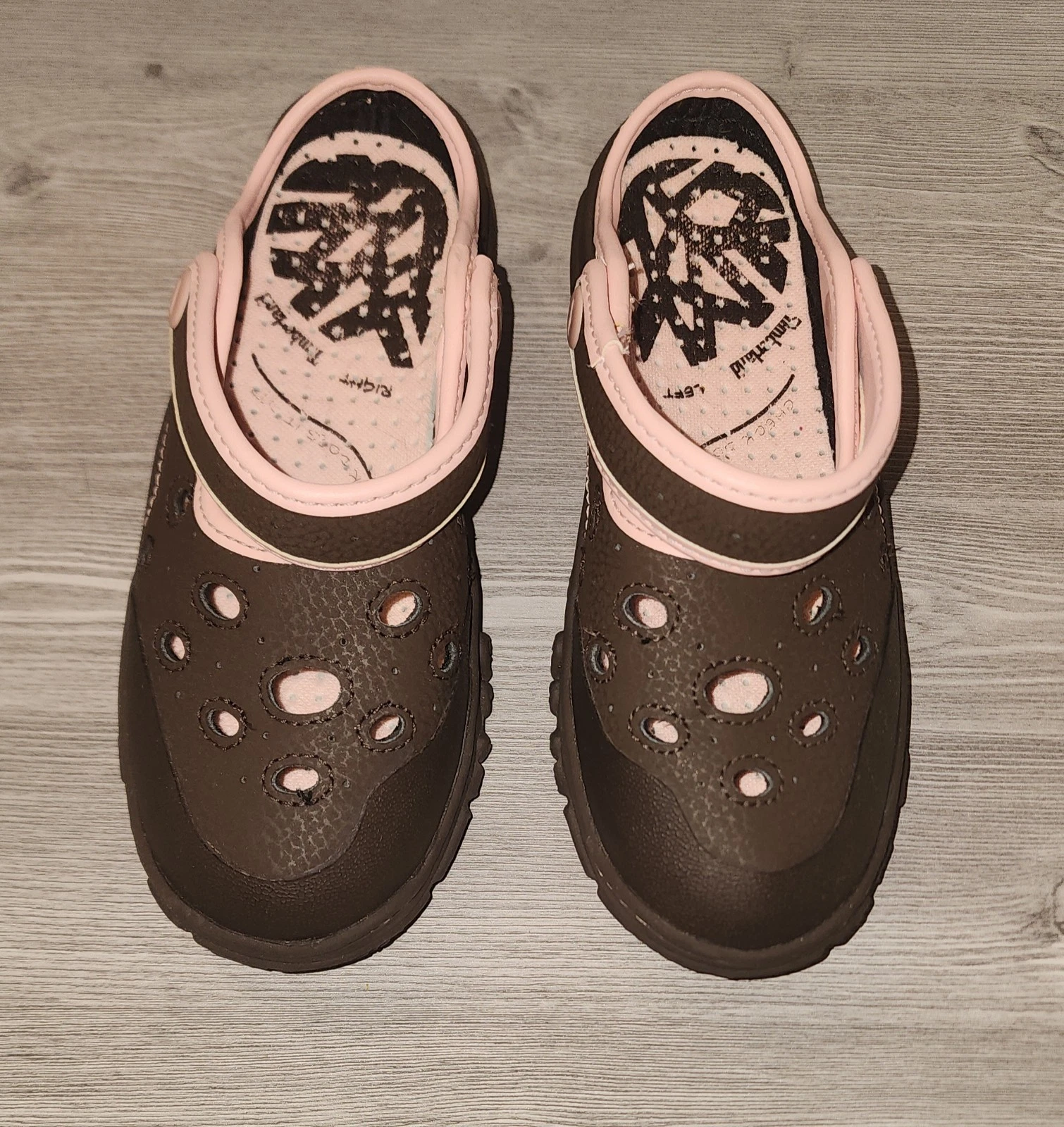 A14 Timberland Slip on Bambina Taglia 1Y Marrone Rosa con Slingback "Modalità Sport"