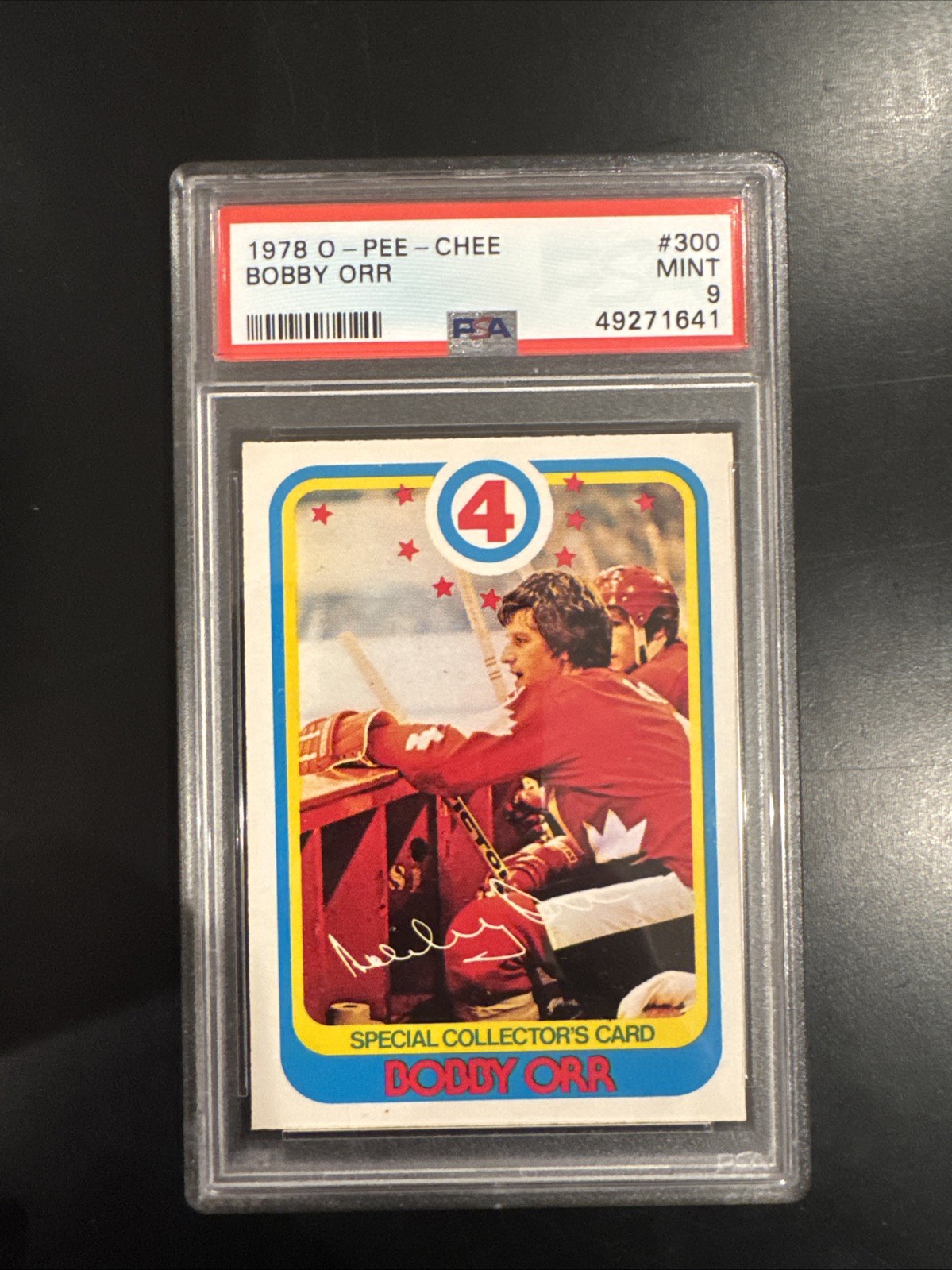1978 OPC #300 Bobby Orr, PSA 9 #49271641, Boston Bruins