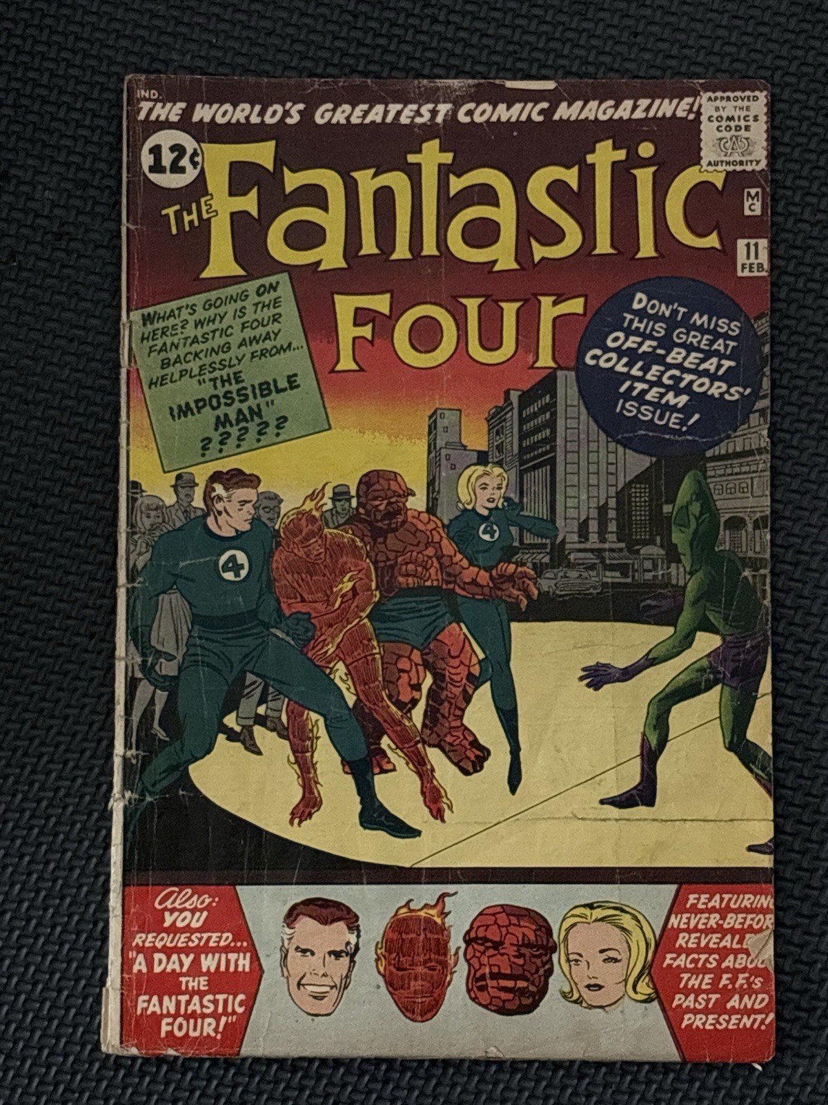 Fantastic Four 🔑 Issue No.11 Used Acceptable Low grade Very Affordable Comic