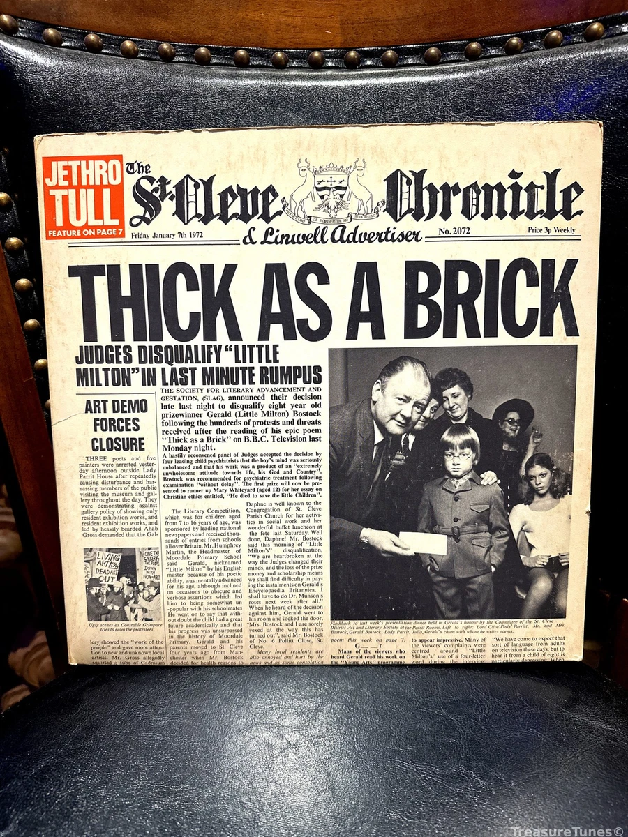 Jethro Tull Thick As A Brick Lp for sale | eBay