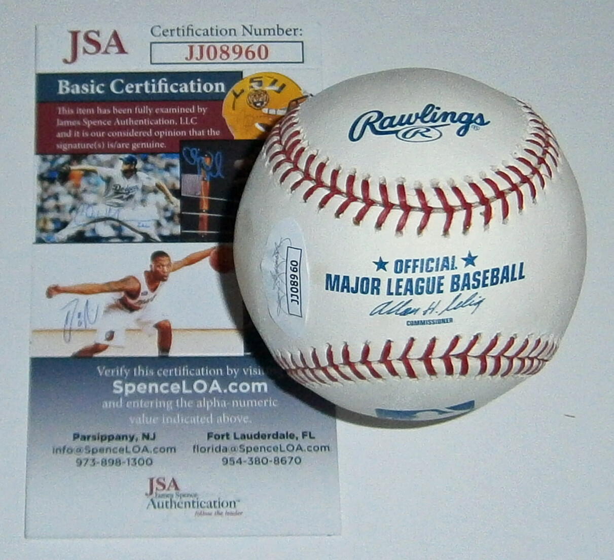 BREWERS Ken Sanders signed baseball w/ Bulldog JSA COA AUTO Autograph