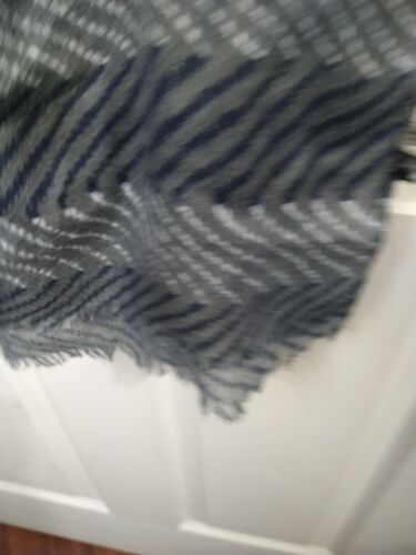 J. Crew Woman OS Halstuch Oversized Schal grau blau weiß - Bild 3 von 7
