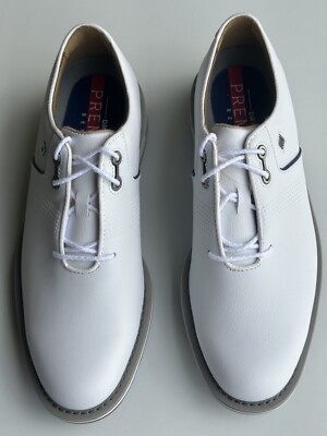 Foot Joy Men's Dryjoy Premiere Golf Shoes-53968-White-Blems