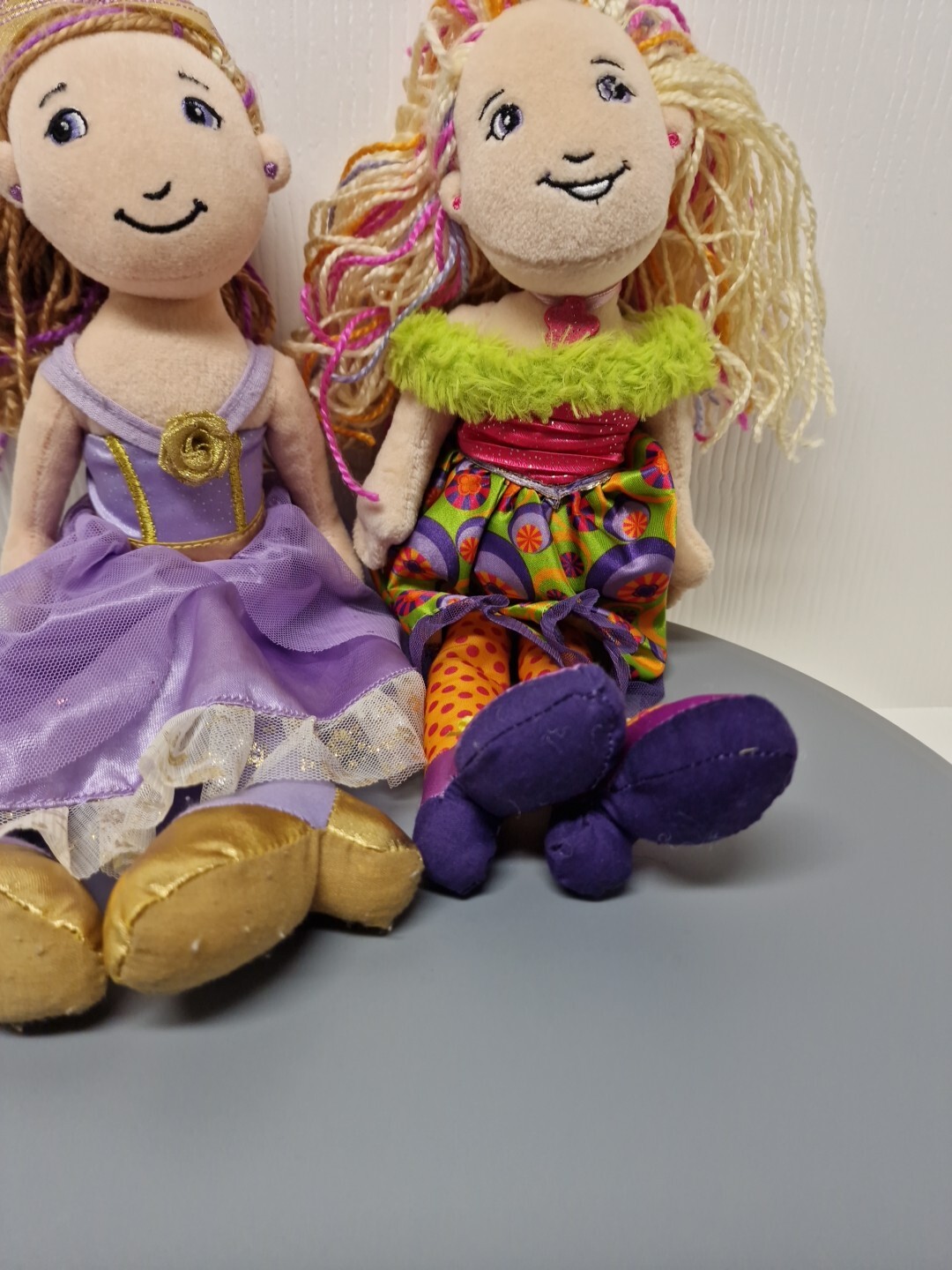 Manhattan Toy Co Groovy Girls Princess Ella And Lakinzie 13" Plush Stuffed Dolls