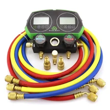 HVAC manifold gauge pressure gauge with ball valve switch ST-B268