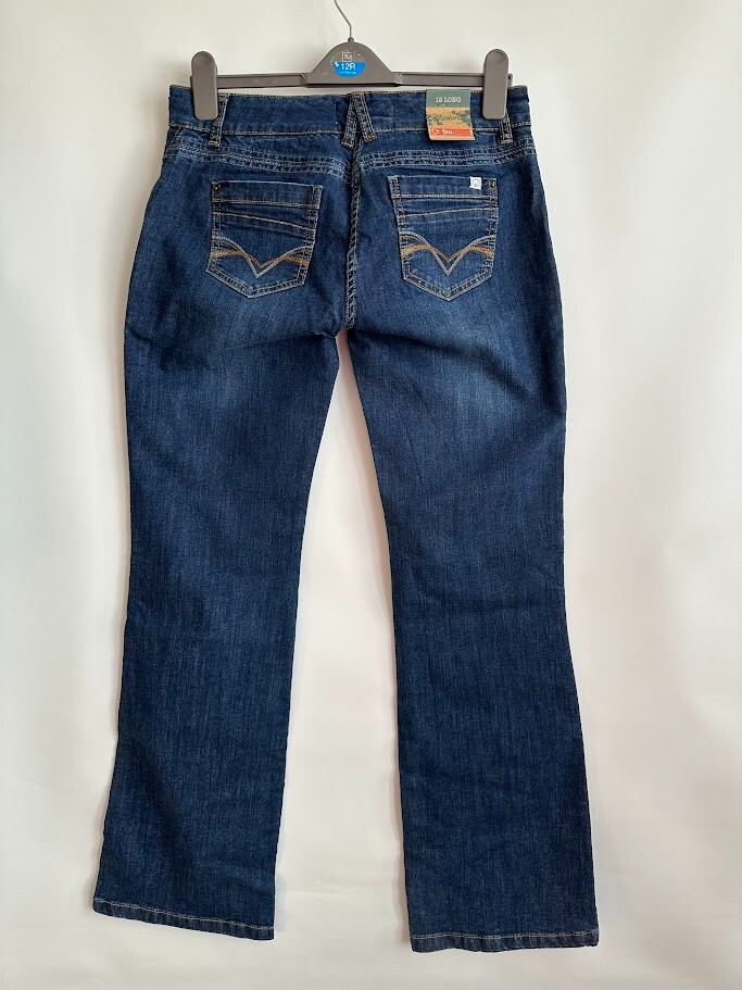Mantaray Womens St Ives Denim Jeans Blue Bootcut UK 12 Long Debenhams