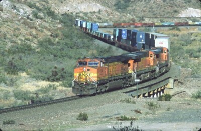 BNSF 4174 C44-9W KINGMAN CANYON AZ ORIGINAL SLIDE 12-16-19 T12-2