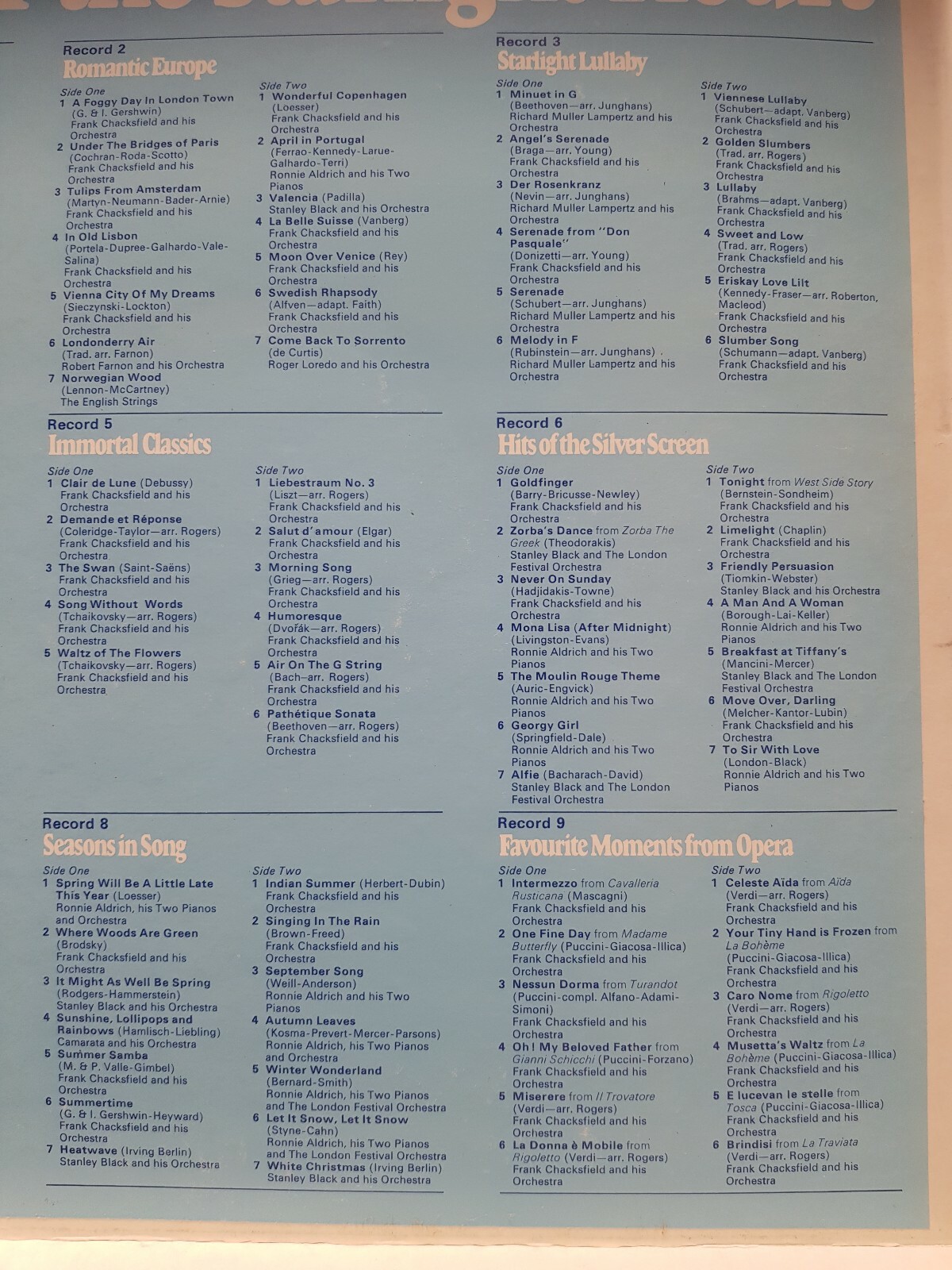 MUSIC FOR THE STARLIGHT HOURS 10 LP BOX GMSH 9B eBay