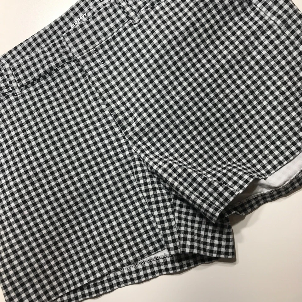 Шорты Old Navy с высокой талией Pixie черные белые имбирные секретные гладкие с карманами размер 16 - Изображение 3 из 4