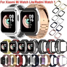 for Xiaomi Mi Watch Lite / Redmi Watch Strap Stainless Steel Band + Metal Case