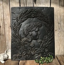 Alt antik?  Eisenguss Wandrelief Bild Relief Gusseisen Demeter G&ouml;ttin B&uuml;ste