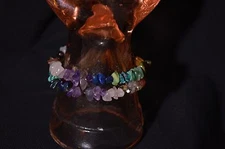 Semi Precious Stones Wrap Bracelet Healing Hippy Boho Two Strand