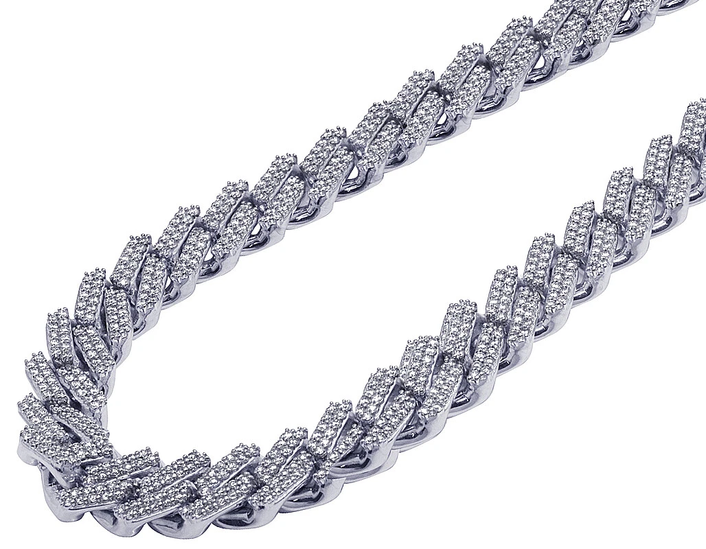 White gold store cuban choker