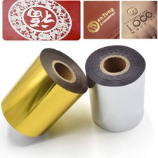 2 Roll 400FT Hot Foil Stamping Paper Gold Silver Heat Transfer Leather Embossing