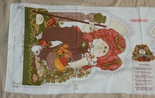 Vintage Uncut Fabric Panel Melco Red Hair Cabbage Patch Kid Doll