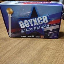 BonyTek/Boyxco Flagpole Ring Set with Bearings, Aluminum Alloy Flag Pole Golden