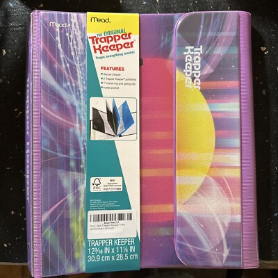 Trapper Keeper Mead Original Binder Retro Portfolio Vintage Style SUNSET Pink