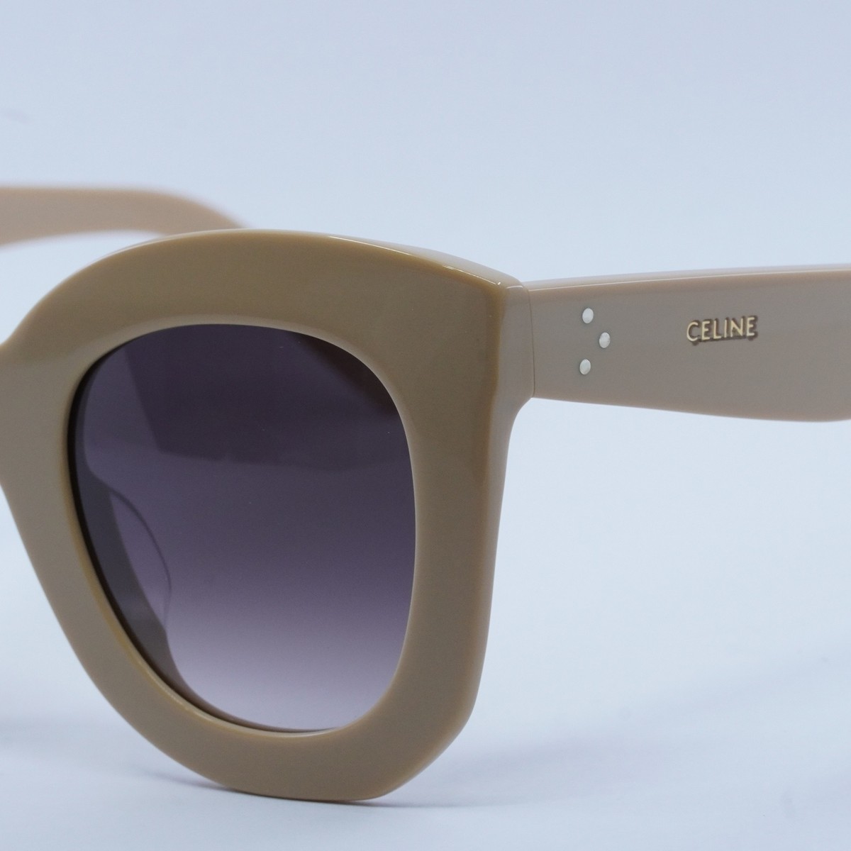 NEW!! CELINE Sunglasses CL4005FN 57Z Authentic Celine NEW CELINE CL4005FN 57Z BEIGE/SMOKE SUNGLASSES | Grailed main image 4