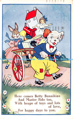 R288820 Here comes Betty Bunnikins and Master Fido too Valentines Kenneth Lovell