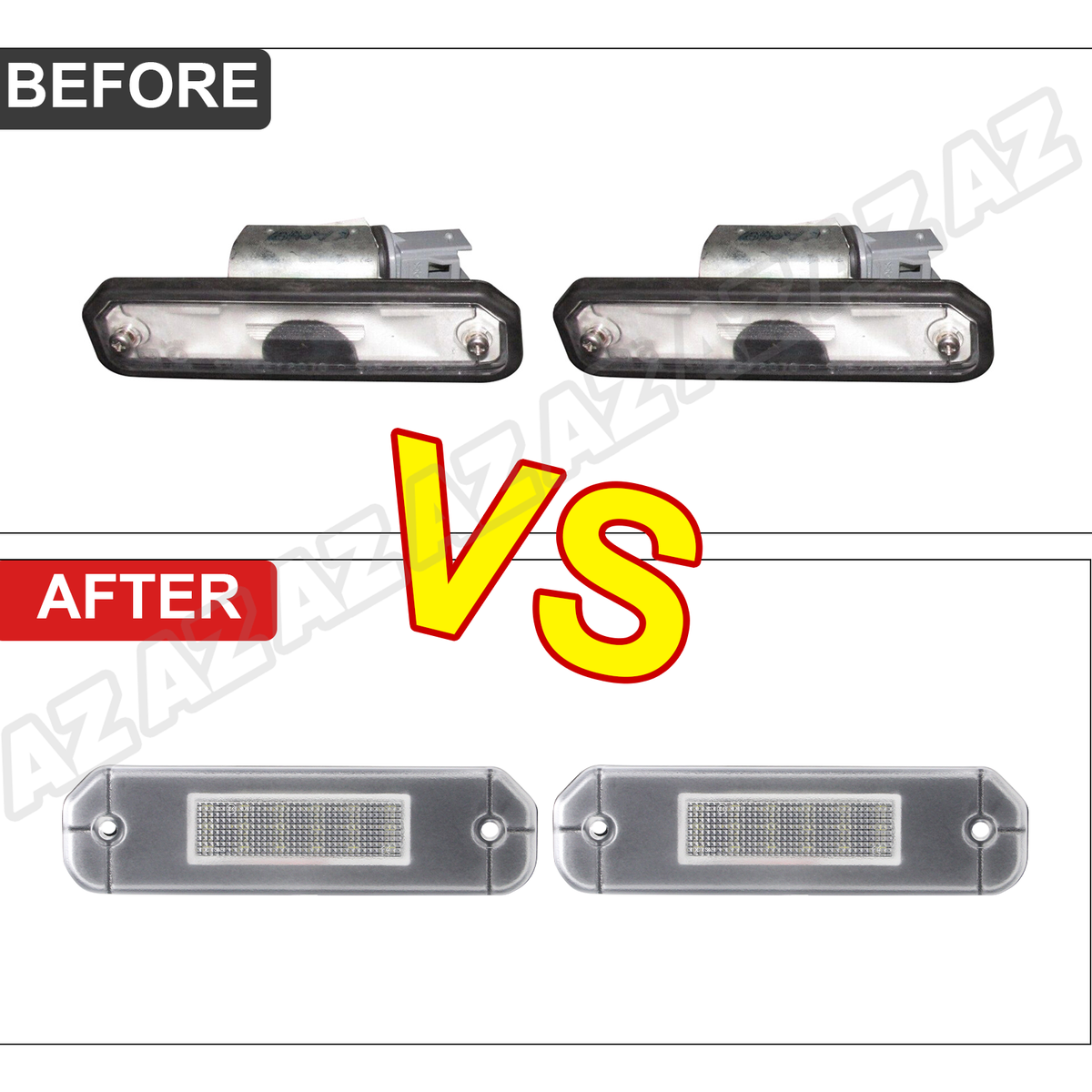 LED License Plate Lights For Honda Civic 1992-2000 & Del Sol 1993-1997 - Bright White Replacement
