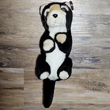 Alegria By PMI Sea Otter Stuffed Animal Toy Black 15" Long Plush Laying on Back