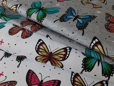 Sommersweat French Terry Hamburger Liebe Jersey Biobaumwolle Schmetterling