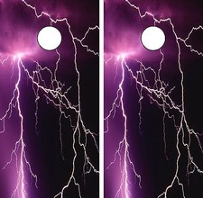 C183 Lightning Cornhole Board Wrap LAMINATED Wraps Decals Vinyl Sticker