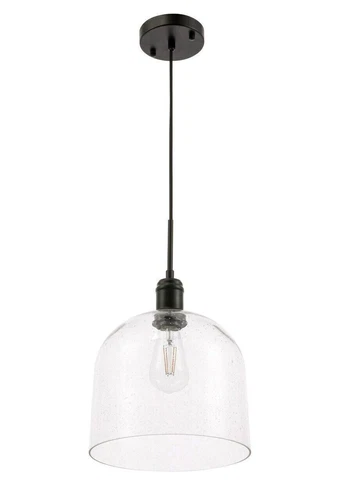 Chandelier Pendant Light Fixture Glass Shade Black Kitchen Island Lighting - Picture 7 of 11