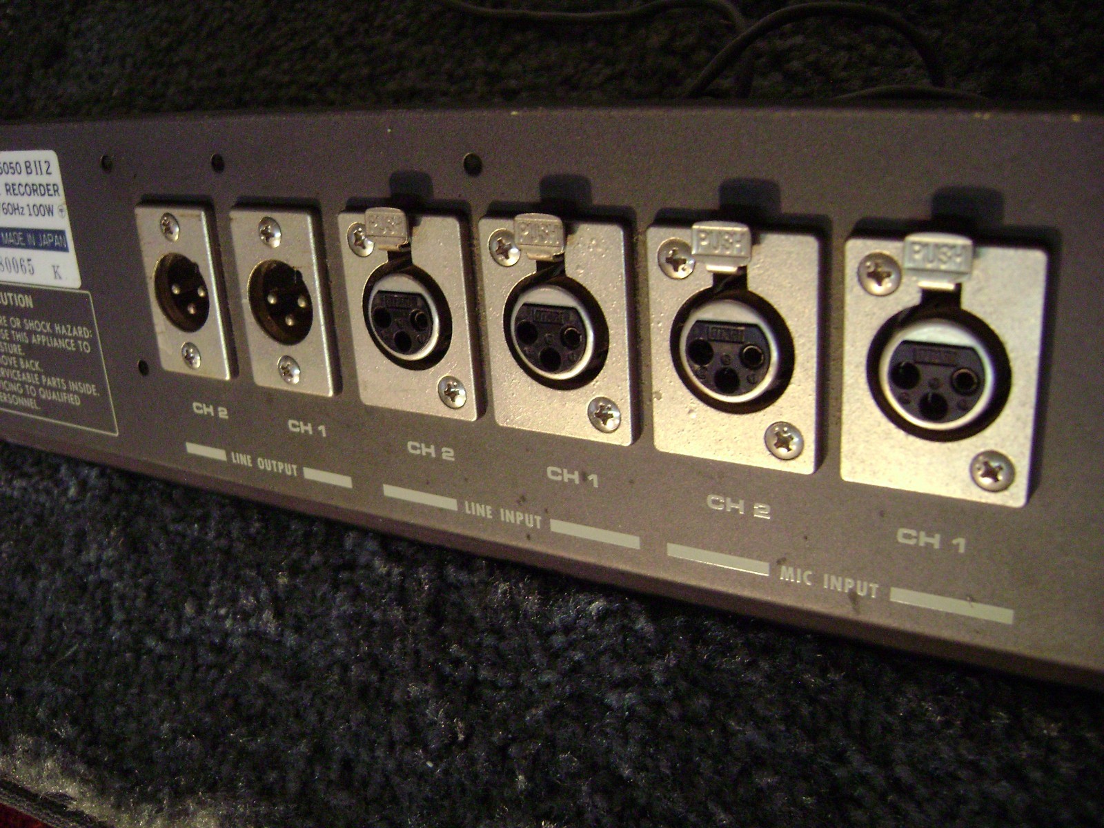 OTARI MX 5050 REEL TO REEL TAPE DECK XLR CONNECTOR PANEL. eBay