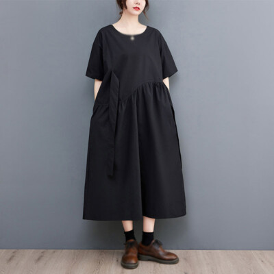 long sleeve fit and flare dress black LARS ANDERSSON