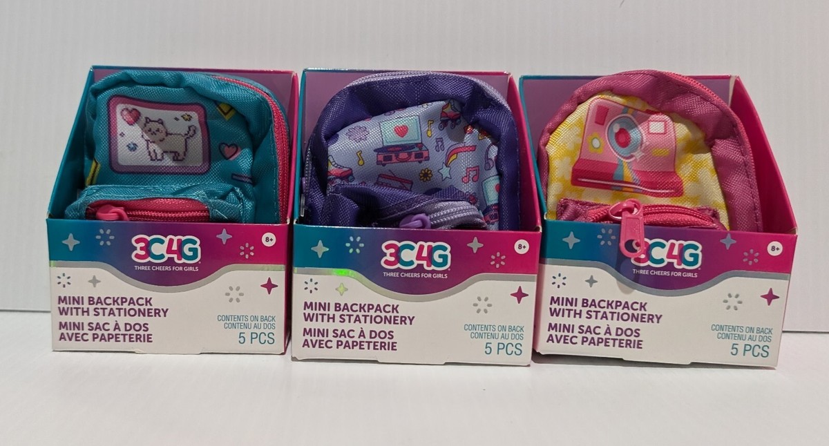 3 - 3C4G Three Cheers For Girls 5 Pc Mini Keychain Backpack With Stationary NEW! 3 - 3C4G Three Cheers For Girls 5 Pc Mini Keychain Backpack With Stationary NEW!