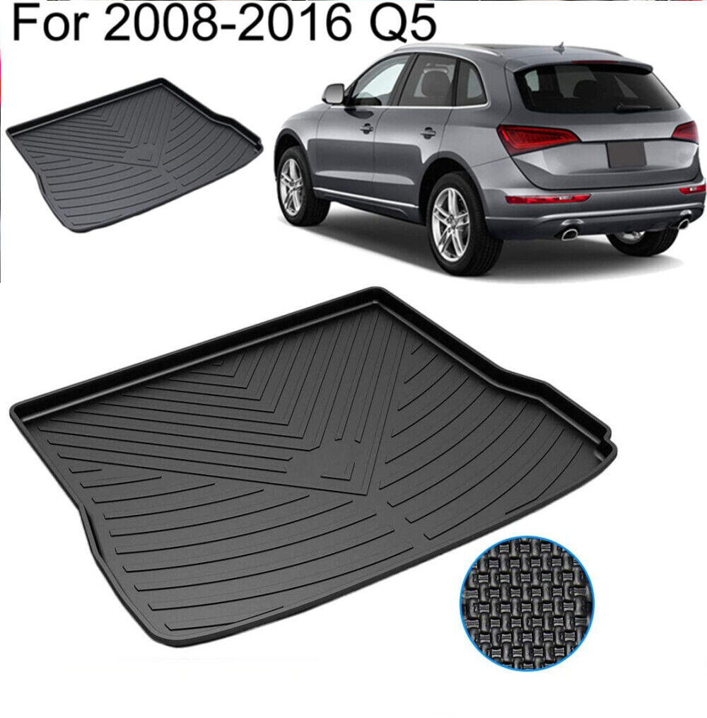 Rear Cargo Trunk Liner Floor Cover Carpet Mat Black Fit for 2009-2017 Audi Q5