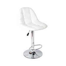 Sgabello/Sedia/Sedila da bar/bancone/uffcio con pistone Mod.Cloud - Bianco