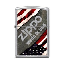 Zippo Lighter - Made In USA Logo Street Chrome - 853909