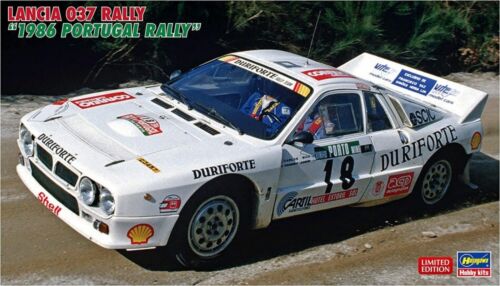 Miniature voiture Kit De Montage Hasegawa lancia 037 1986 Portugal Rally 1:24 - Afbeelding 1 van 1