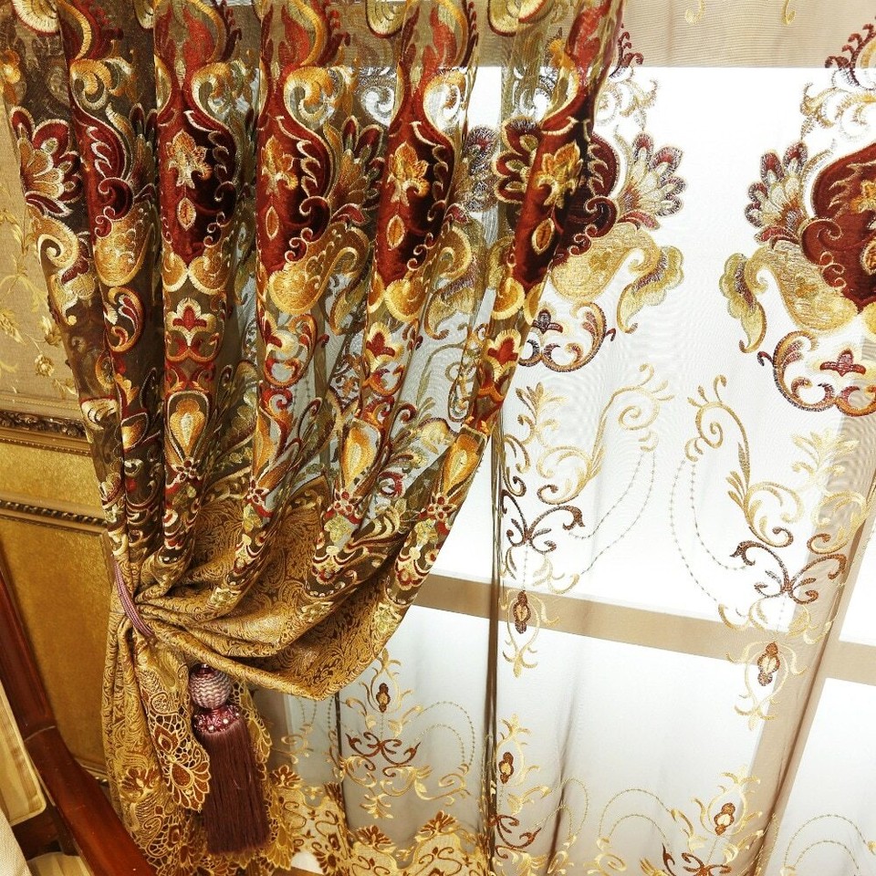 Gold Luxury Curtains for Living Room Window Curtain Bedroom Window ...