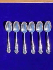 Antique 1904 Holly International Silver Silverplate Teaspoons No Mono - Set of 6