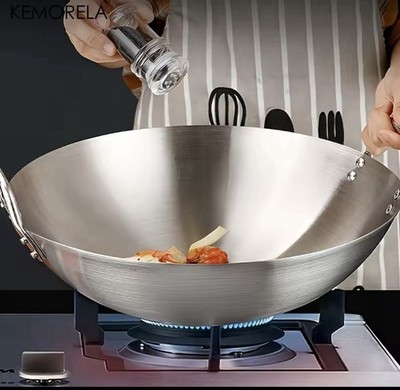 Nonstick 304 Stainless Steel Double Handle Frying Pan