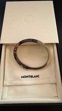 Montblanc Herren Armreif Armband Edelstahl Extreme-Muster Silber/Schwarz