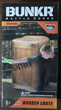 BUNKR Battle Zones Inflatable "Wooden Crate" for Nerf Paintball Obstacle Course