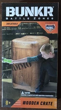 BUNKR Battle Zones Inflatable "Wooden Crate" for Nerf Paintball Obstacle Course