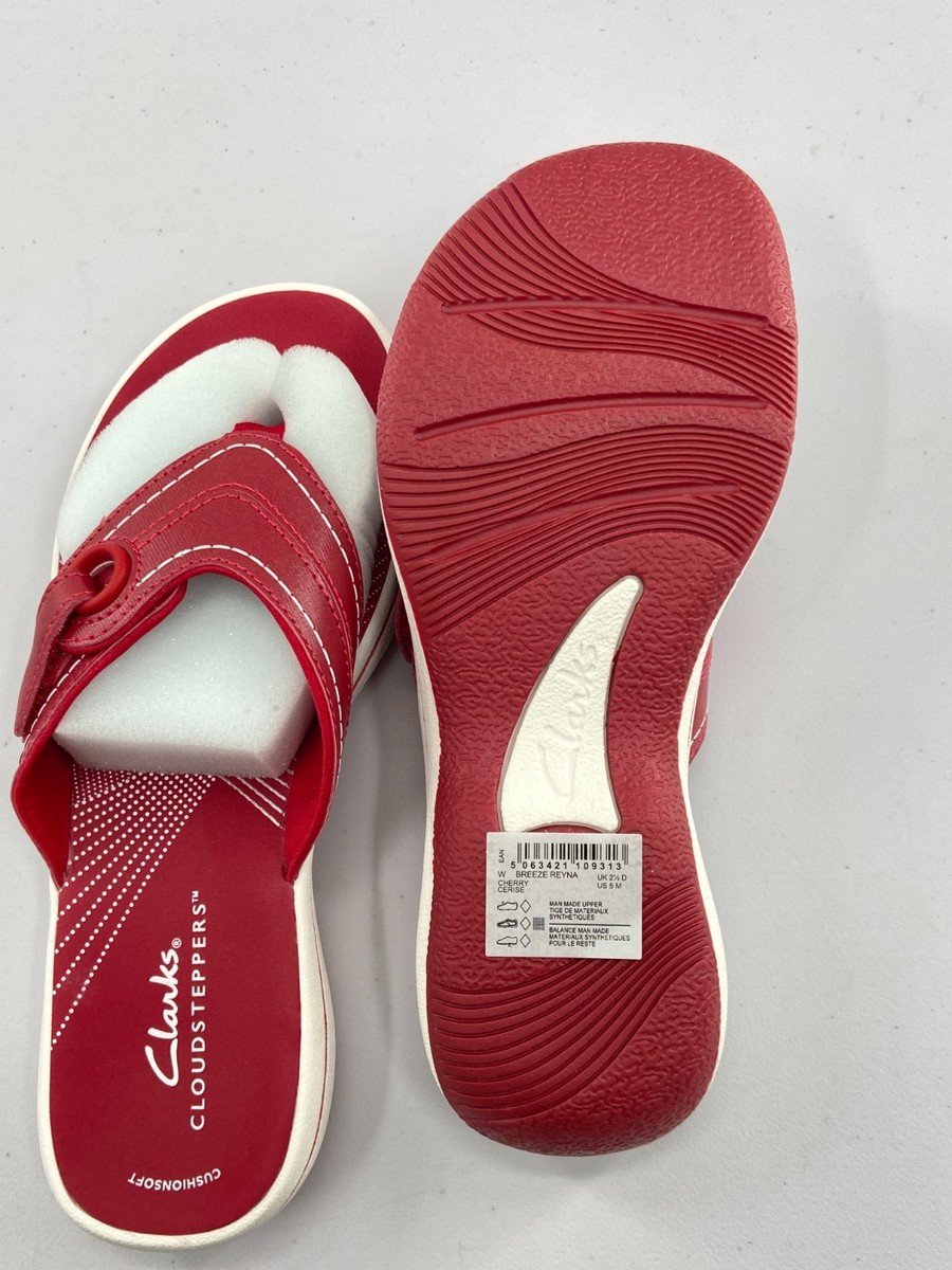 Clarks Women's Breeze Reyna Slide Sandal- Cherry- Size 5 | eBay