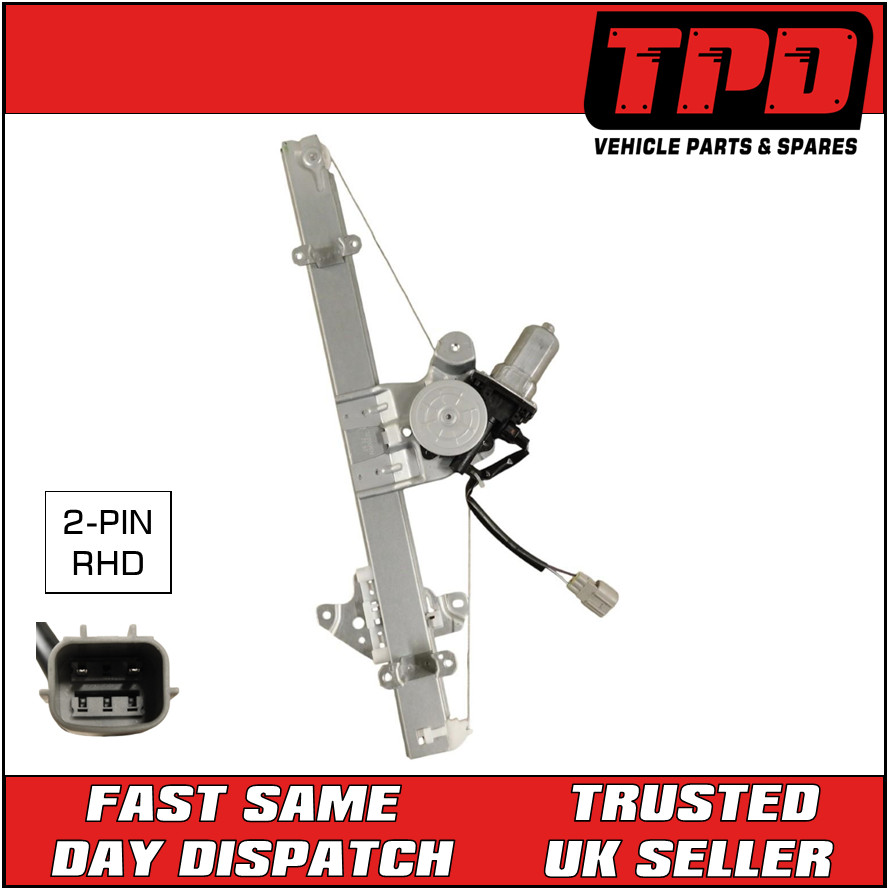 NEW Nissan Leaf Mk1 Front Left Window Regulator & Motor (RHD/2-Pin) 2014-2017
