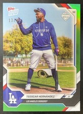 2026 Topps Now Road to Opening Day Teoscar Hernandez Green Foil /99 Dodgers